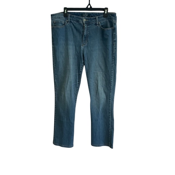 Lauren Ralph Lauren Jeans Denim Straight Leg Ankle Women's 12 Mid Rise Stretch - Picture 6 of 6